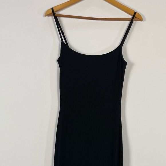 Skims Soft Lounge Long Slip Maxi Dress Black Size L in Onix NEW - Picture 4 of 10